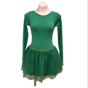 Spirit Costume Green Long Sleeve Bodysuit and Tutu